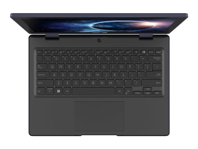 Black laptop on a white background