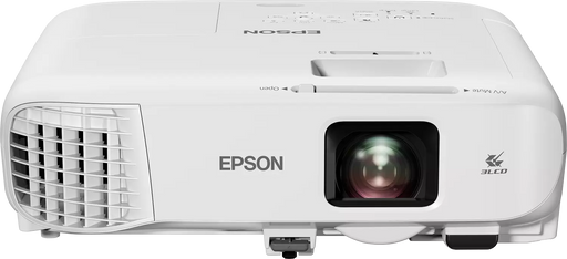 Front view of the EPSON EB-982W - 3 LCD Projector with a grey logo 