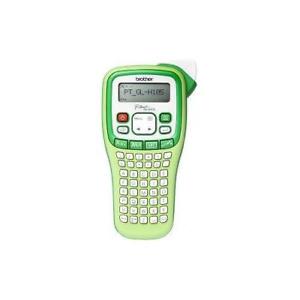 Front view of Brother GL-H105 Label Printer - a small green handheld label print with small white buttons