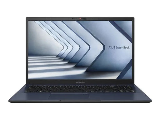 Front image of the ASUS Expertbook BR15 laptop in star black 