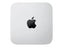 Image of the top of the Apple Mac Mini PC - a small square device with rounded corners featuring a metallic apple logo in the centre