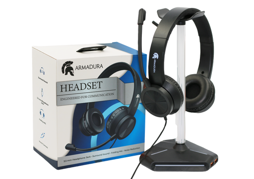 Armadura Headest with Braided Cable - 3.5 mm - Black