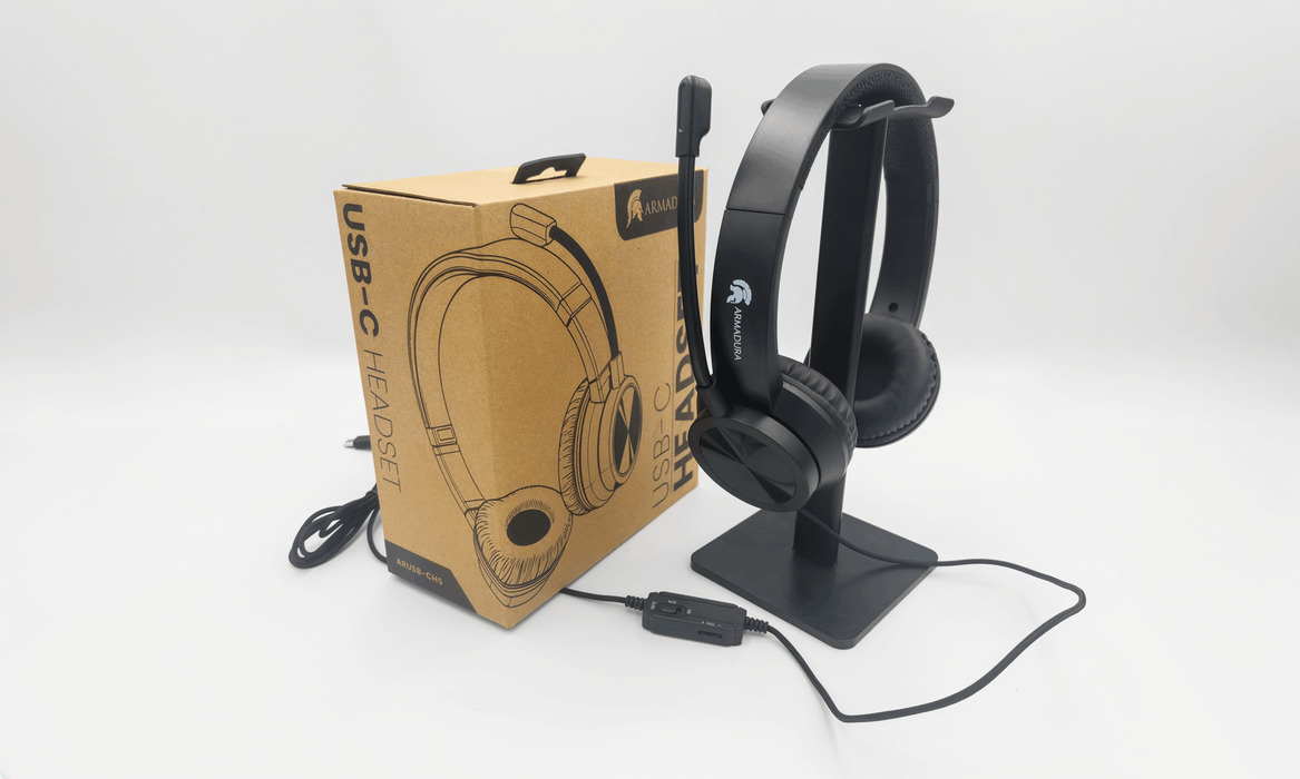 Armadura Headest with Braided Cable - USB-C - Black