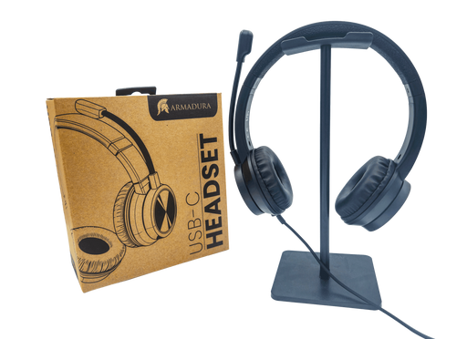 Armadura Headest with Braided Cable - USB-C - Black