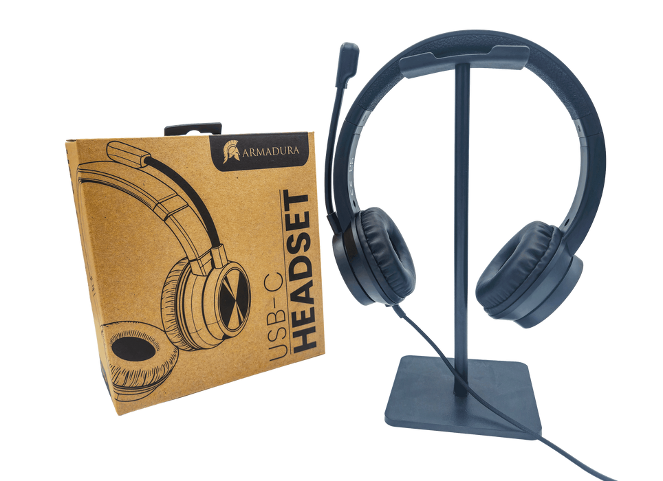 Armadura Headest with Braided Cable - USB-C - Black