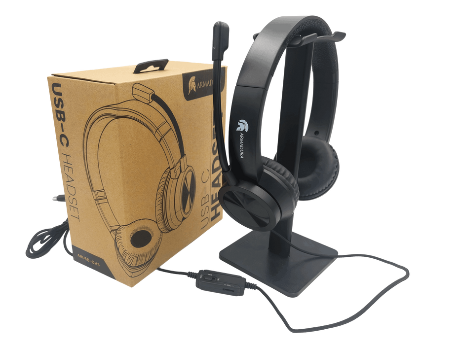 Armadura Headest with Braided Cable - USB-C - Black