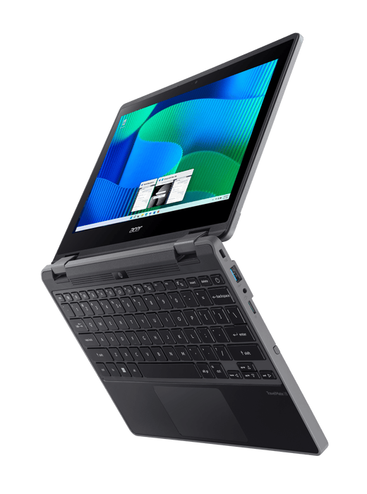 ACER TravelMate B3 Spin - 11.6" - IPS Touchscreen - Intel N200  - 8 GB RAM - 256 GB - Win 11 Pro Education - Shale Black