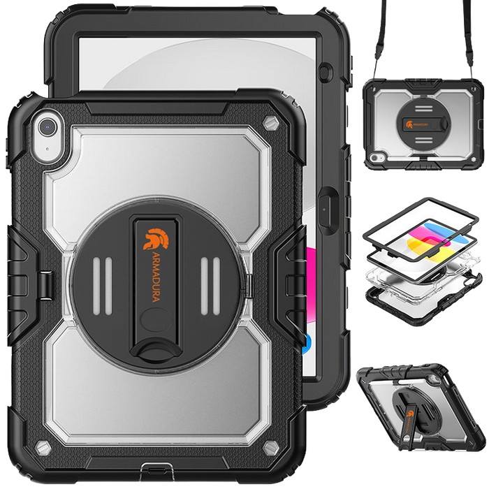 Armadura 10.9" iPad 10th + 11th Gen Rugged Case with Carry Strap