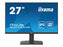 Front view of IIYAMA ProLite XU2793HS-B6 with matte black chassis and blue screensaver