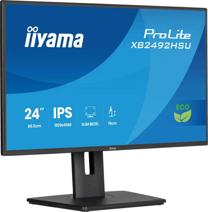 IIYAMA ProLite XB2492HSU-B1 | 24" IPS FHD Slim Bezel Swivel Monitor