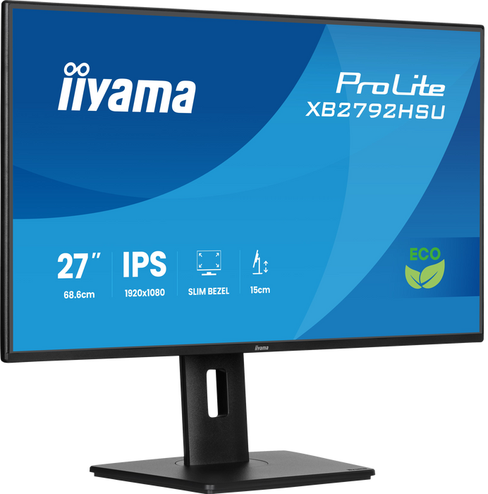 IIYAMA ProLite XB2792HSU-B1 | 27" IPS FHD Slim Bezel Swivel Monitor