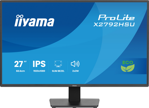 IIYAMA ProLite X2792QSU-B1 | ECO 27" IPS Quad HD Monitor  | 4-Side Slim Bezel
