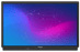 The front of a black ActivPanel 9 Premium interact display featuring a selection ofeasy navigation buttons with a blue and pink gradient background.
