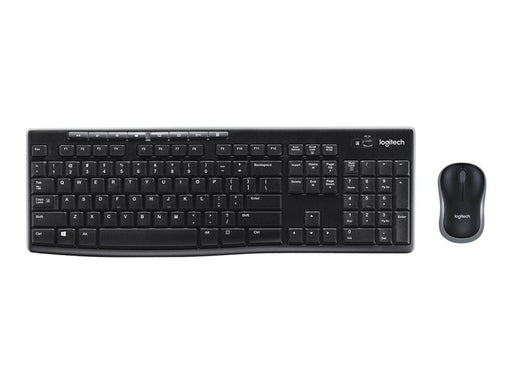 Black wireless logitech keyboard and mouse 
