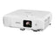 White Epson EB-X49 3 LCD Projector with black accent near lens